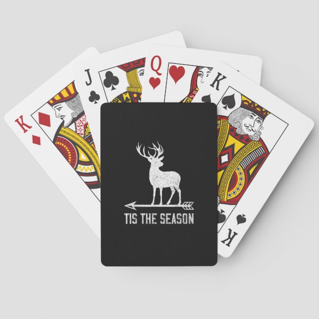 Baraja De Cartas Tis The Season Funny Deer Hunting (Reverso)
