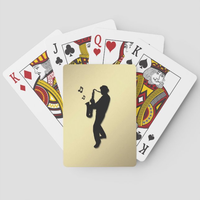 Baraja De Cartas Toca el saxofón (Reverso)