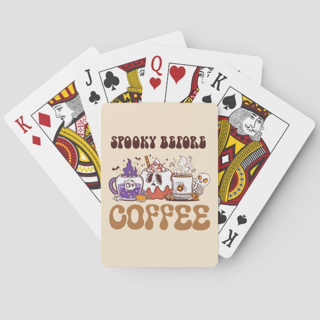 Baraja De Cartas Tocante antes del café (Reverso)