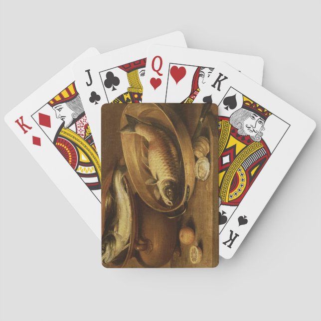 Baraja De Cartas Todavía vida de pescados y de limones (Reverso)
