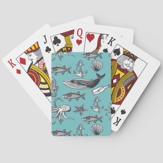 Baraja De Cartas Todo El Patrón Del Mar (Reverso)