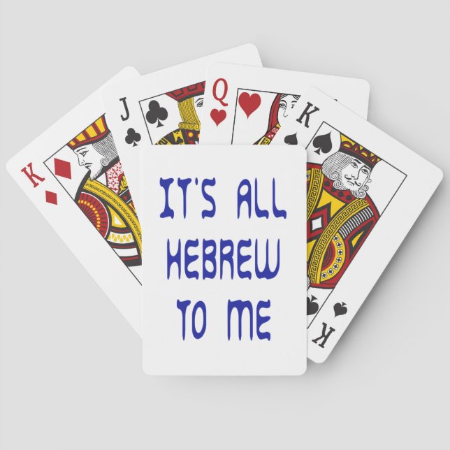 Baraja De Cartas Todo es hebreo para mí (Reverso)