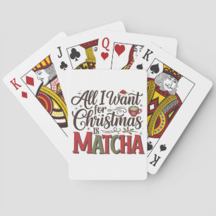 Baraja De Cartas Todo lo que quiero para Navidad es café verde Matc