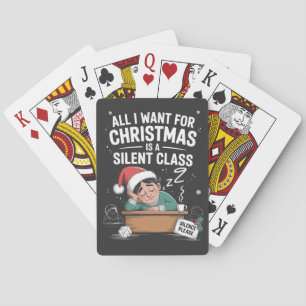 Baraja De Cartas Todo lo que quiero para Navidad es un profesor de 