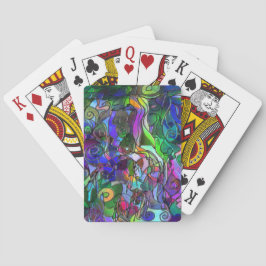 Baraja De Cartas Todos los Colores con Remolinos y Líneas