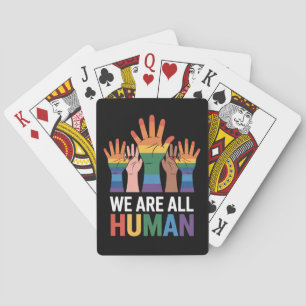 Baraja De Cartas Todos somos humanos arcoiris LGBTQ Orgullo levanta