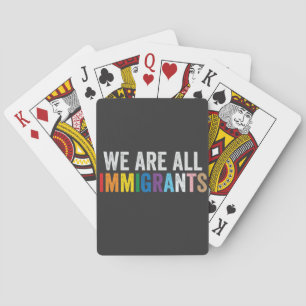 Baraja De Cartas Todos somos inmigrantes LGBT, aliado del arcoiris