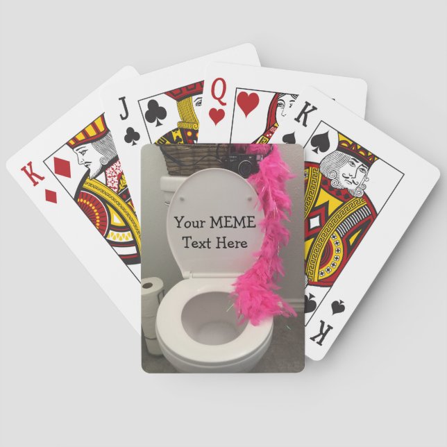 Baraja De Cartas Toilet Bowl Funny Creat a MEME (Reverso)