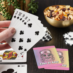Baraja De Cartas Tómalo con tarjetas de juego Hippie fáciles