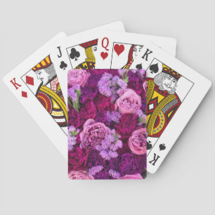 Baraja De Cartas Tonos morados de flores