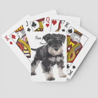 Baraja De Cartas Too Cute Puppy Miniature Schnauzer Dog