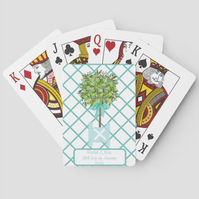 Baraja De Cartas Topiary Blue Ginger Jar Jars (Reverso)