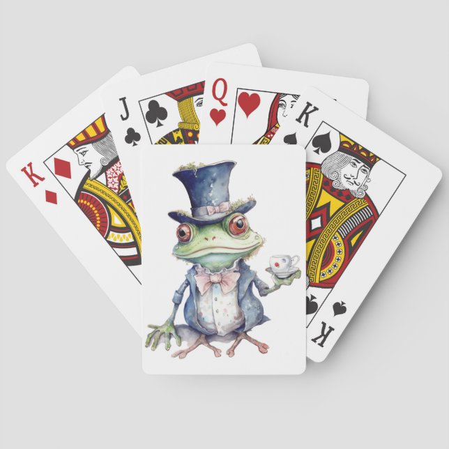 Baraja De Cartas Toque de Fiesta de té en sombrero superior (Reverso)