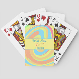 BARAJA DE CARTAS TORBELLINO DE PASTEL RETRO AGREGAR NOMBRE LETRA FE