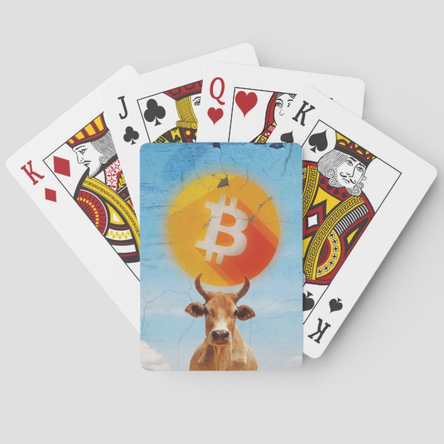 Baraja De Cartas Toro Resistente Bitcoin (Reverso)