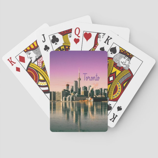 Baraja De Cartas Toronto Capital de Ontario Canada City Skyline (Reverso)