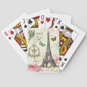 Baraja De Cartas torre de eiffel francesa vintage moderna