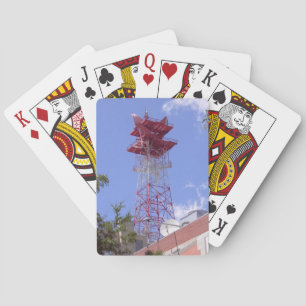 Baraja De Cartas Torre de radio de transmisión de microondas