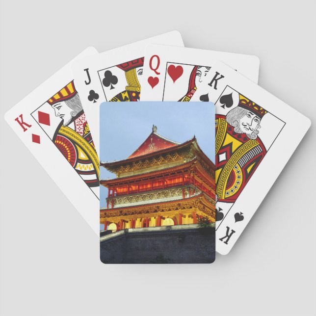 Baraja De Cartas Torre de tambor de Xi'An (Reverso)