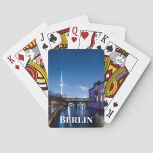 Baraja De Cartas Torre de televisión e isla de museo en Berlín, Ale