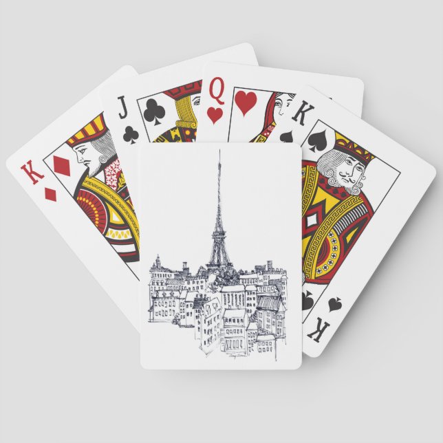 Baraja De Cartas Torre Eiffel (Reverso)