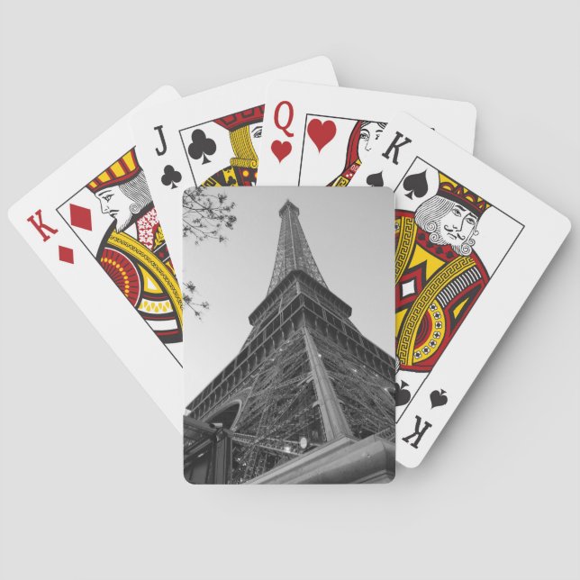 Baraja De Cartas Torre Eiffel b/w (Reverso)