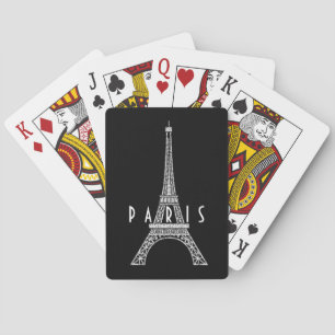Baraja De Cartas Torre Eiffel de París Francia blanca linda