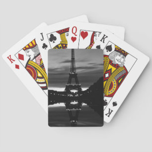 Baraja De Cartas Torre Eiffel de París Francia vintage reflexión