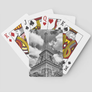 Baraja De Cartas Torre Eiffel en blanco y negro