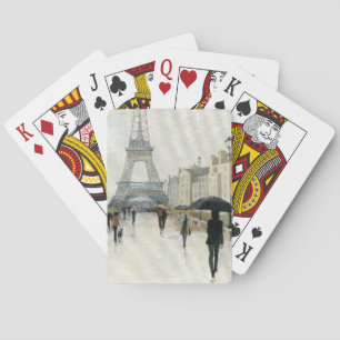 Baraja De Cartas Torre Eiffel   París En Lluvia