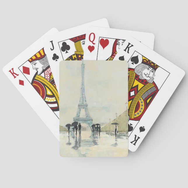 Baraja De Cartas Torre Eiffel | París En Lluvia (Reverso)