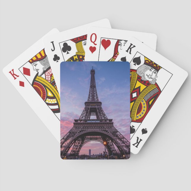 Baraja De Cartas Torre Eiffel París Foto Francia (Reverso)