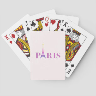 Baraja De Cartas Torre Eiffel-París-Vibrante y Colorido-