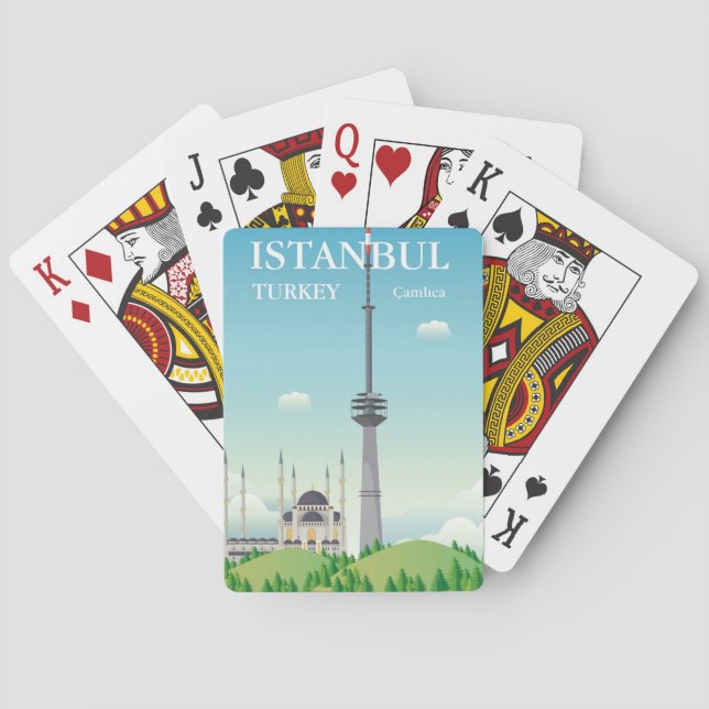 Baraja De Cartas Torre el | Estambul, Turquía de Camlica (Reverso)