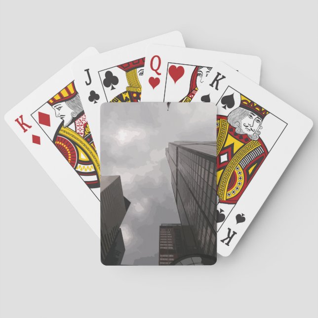 Baraja De Cartas Torre en la ciudad. (Reverso)