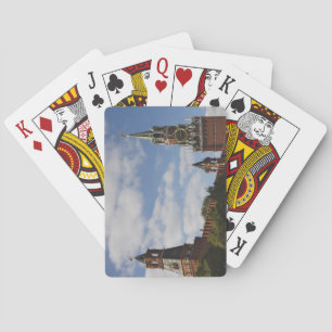 Baraja De Cartas Torre Spasskaya en la Plaza Roja, Moscú, Rusia