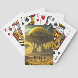 Baraja De Cartas Torre Ufo de Ciencia Ficción Alien World View Plan