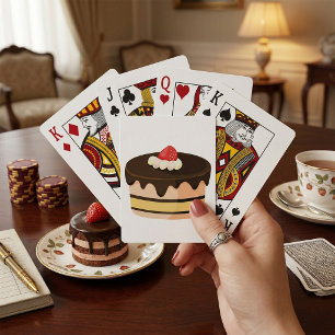 Baraja De Cartas Torta de chocolate con goteo y fresa