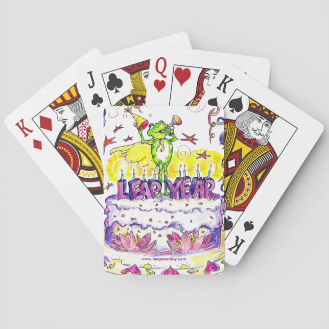 BARAJA DE CARTAS TORTA DE CUMPLEAÑOS DEL AÑO BISIESTO (Reverso)