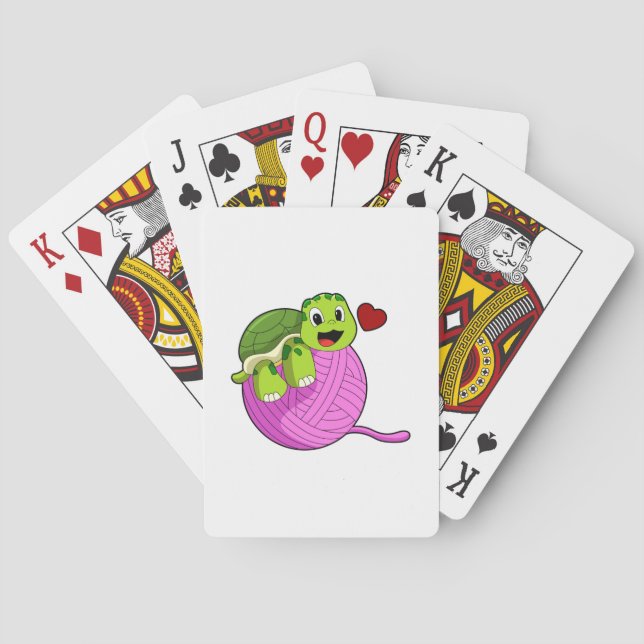 Baraja De Cartas Tortuga con bola de lana (Reverso)