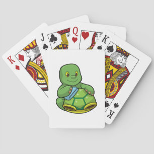 Baraja De Cartas Tortuga con caparazón y raya de limpieza