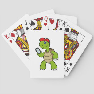 Baraja De Cartas Tortuga con Teléfono y Sombrero
