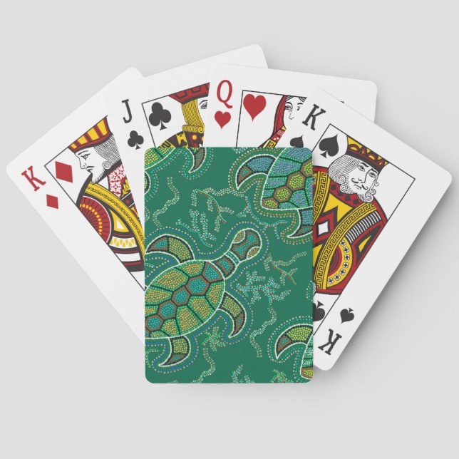 Baraja De Cartas Tortuga del Caribe (Reverso)