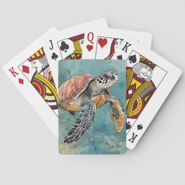 Baraja De Cartas Tortuga marina (Reverso)