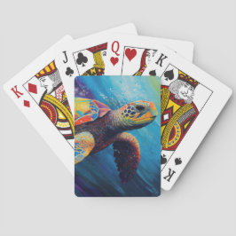 Baraja De Cartas Tortuga marina acuarela