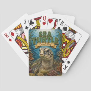Baraja De Cartas Tortuga Marina Arrecife de Coral POPCUT