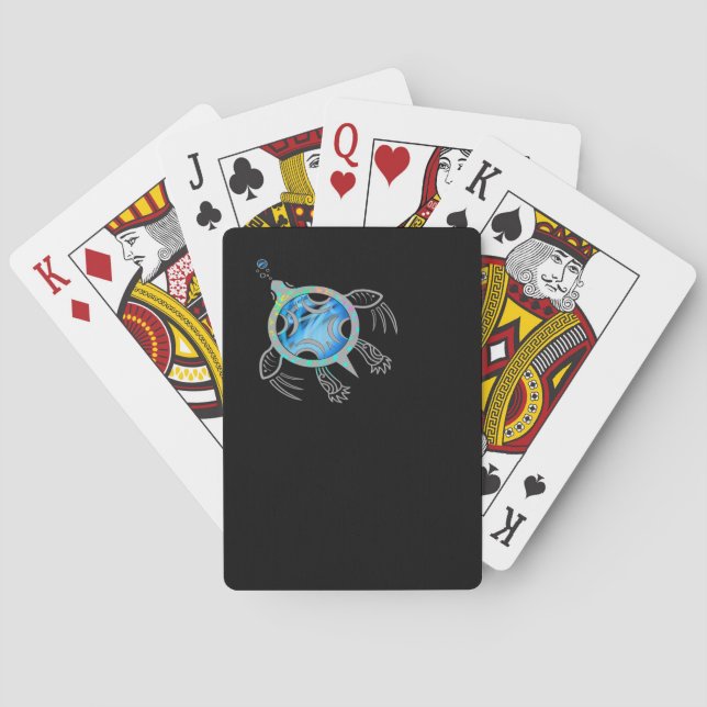 Baraja De Cartas Tortuga marina pintada (Reverso)