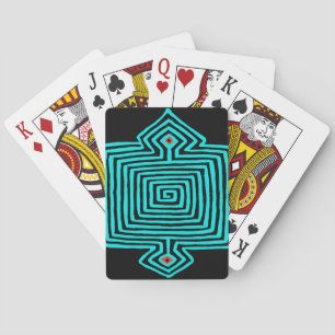 Baraja De Cartas Tortuga Mola de Panamá - Azul Negro