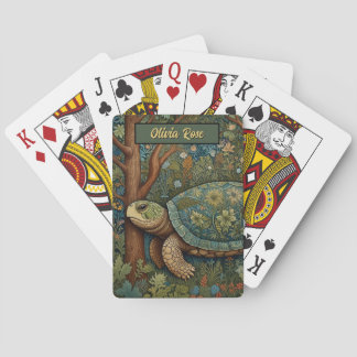 Baraja De Cartas Tortuga retro vintage bohemia boho woodland