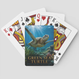 Baraja De Cartas Tortuga Verde Coral ANIMALES